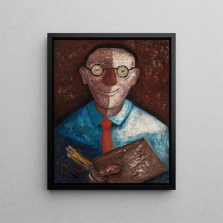 Tadeusz Makowski - Portrait of a man with a palette Jacques Gotkowski.webp