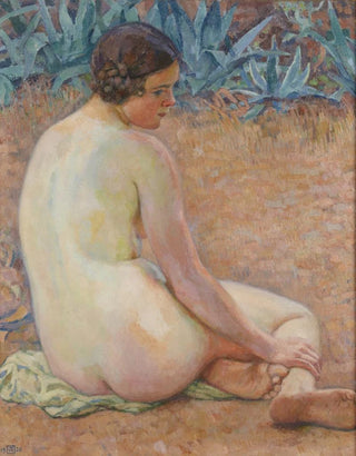 Theo van Rysselberghe - Nude with agave Nu aux agave.webp