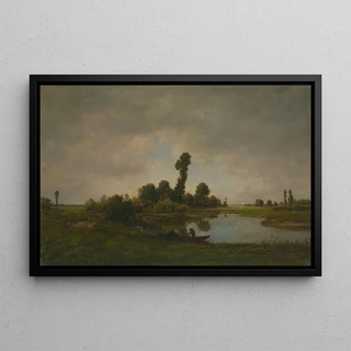 Thodore Rousseau - A River Landscape.webp