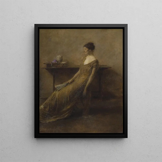 Thomas Wilmer Dewing - Lady in Gold.webp
