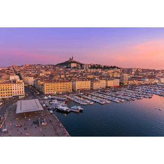 Tirage photo - Crépuscule sur le Vieux-Port de Marseille
