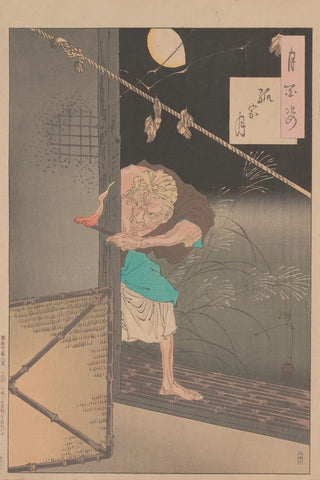 Tsukioka Yoshitoshi - Moon of the Lonely House Hitotsuya no tsuki.webp