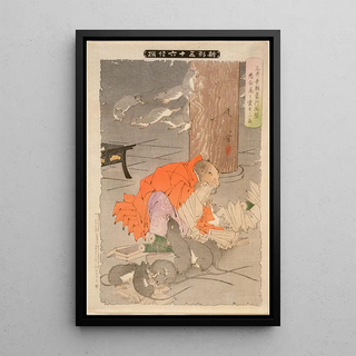 Tsukioka Yoshitoshi - The Wicked Thoughts of the Priest Raig of Miidera Transform Him into a Rat.webp