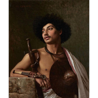 Un guerrier Bischari - Jean-Léon Gérôme | Reproduction Tableau Décoration murale affiche copie