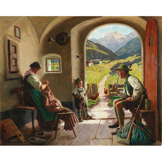 Un jour d’été au Tyrol - Emil Rau | Reproduction Tableau Décoration murale affiche copie