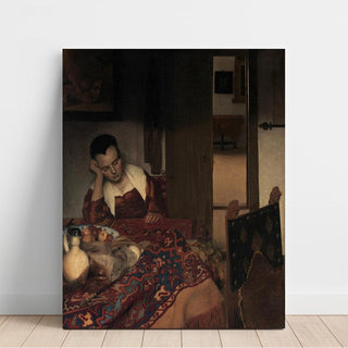 Une servante endormie - Johannes Vermeer | Reproduction Tableau Décoration murale affiche copie