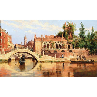 Venise, vue du Ponte de la Calcina sur le Rio di San Vio - Antonietta Brandeis | Reproduction Tableau Décoration murale affiche copie