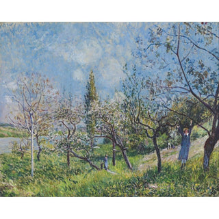 Verger au printemps - Alfred Sisley | Reproduction Tableau Décoration murale affiche copie