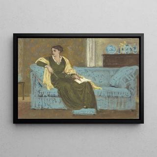 Walter Crane - Woman Seated on a Sofa.webp