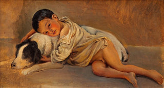 Wilhelm Marstrand - Neapolitan boy and dog Study for The Neapolitan way of life.webp