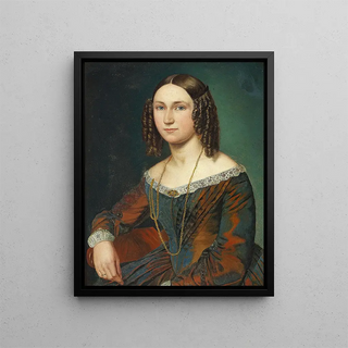 Wilhelm Marstrand - Portrt af ung kvinde med slangekrller.webp