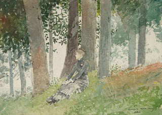 Winslow Homer - Girl Seated In A Grove.webp