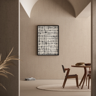 Black and White Design Poster - Ethereal Lines