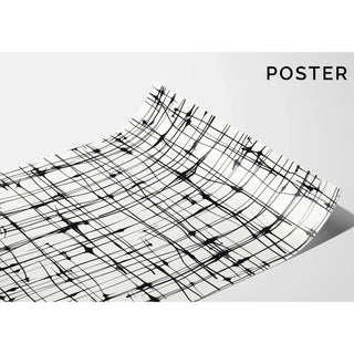 Black and White Design Poster - Ethereal Lines