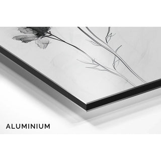 Black and White Design Poster - Floral Evaporation
