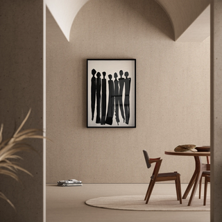 Black and White Design Poster - Solid Silhouettes