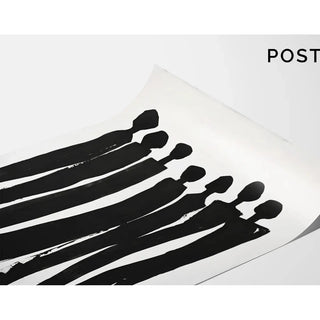 Black and White Design Poster - Solid Silhouettes