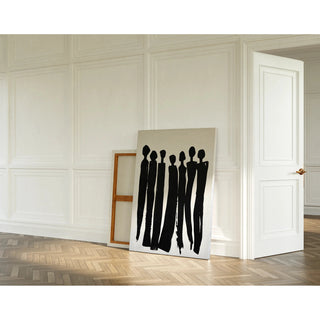 Black and White Design Poster - Solid Silhouettes
