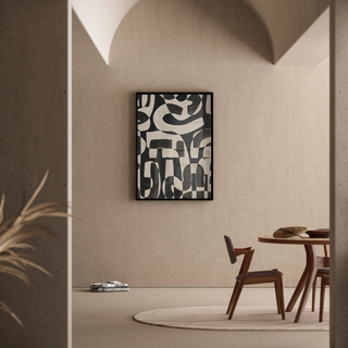 Black and White Design Poster - Abstract Curves