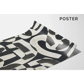 Black and White Design Poster - Abstract Curves