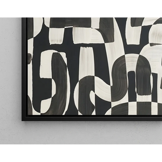 Black and White Design Poster - Abstract Curves