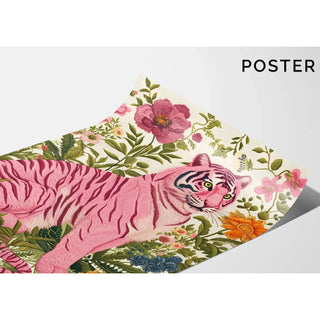 Tiger Table - Pink Floral Tiger