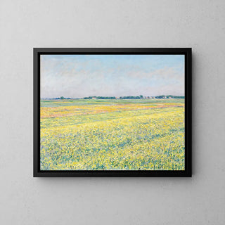The Plain of Gennevilliers, Yellow Fields - Gustave Caillebotte | Art print Painting Wall decoration poster copy