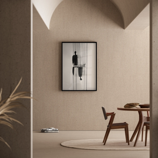 Black and White Design Poster - Enigmatic Reflections
