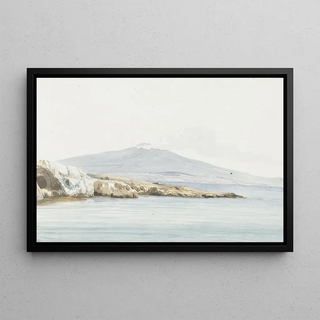 AbrahamLouisRodolphe Ducros - Gezicht op de kust met brede monding van rivier Porcari voorheen Pantagias genaamd.webp