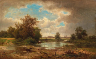 Adolf Chwala - Open Landscape With Pond.webp