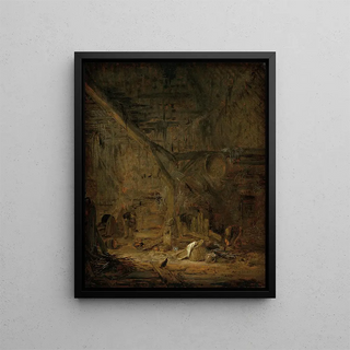 Adriaen van Ostade - Interior of a Barn.webp