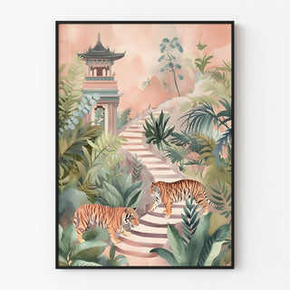 Affiche Tigres et Temple