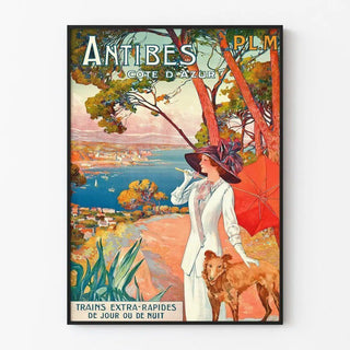 Affiche Vintage - Antibes, côte d'Azur - David Dellepiane