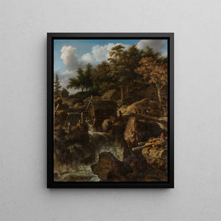 Allaert van Everdingen - Swedish Landscape with a Waterfall.webp