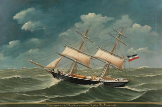August Lasczky - Brigg Hermine von Ueckermnde unter Kapitn R Franck.webp