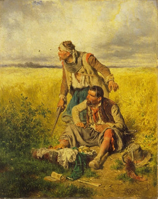 August von Pettenkofen - Robbers in a Cornfield.webp