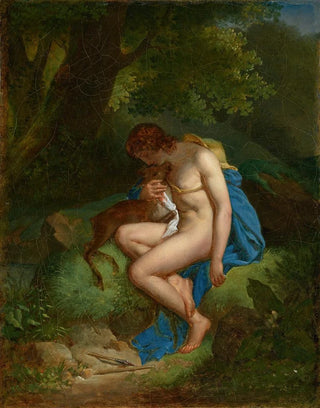 Auguste Alphonse Gaudar De La Verdine - Cyparissus mourning his stag.webp