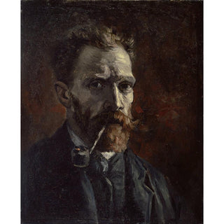 Autoportrait à la pipe - Vincent van Gogh | Reproduction Tableau Décoration murale affiche copie