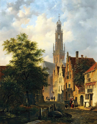 Bartholomeus Johannes van Hove - Bakenesserkerk seen from the Valkestraat Haarlem.webp