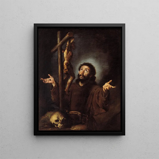Bernardo Strozzi - St Francis Of Assisi Adoring The Crucifix.webp