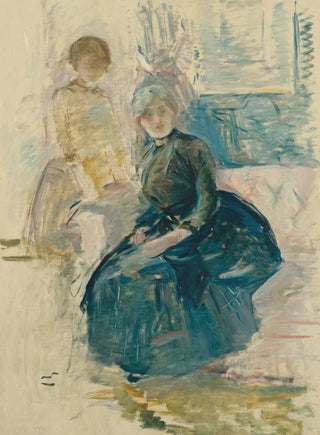 Berthe Morisot - Berthe Morisot and her daughter in front of a window.webp