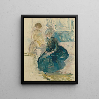 Berthe Morisot - Berthe Morisot and her daughter in front of a window.webp