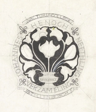 Carel Adolph Lion Cachet - Ontwerp voor een ex libris van Johannes Henoch Neethling.webp