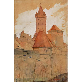 Cass Gilbert - Towers from the City Wall Nuremberg.webp