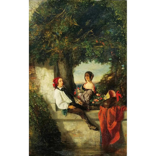 Celestin Nanteuil - Conversation sous un arbre.webp