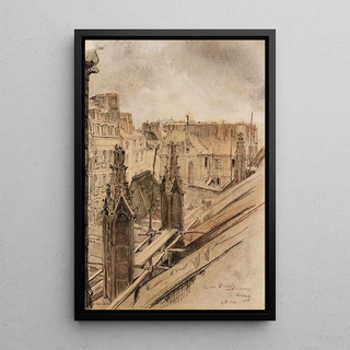 Charles Jouas - Effets de toits rue Saint Sverin 1906 vue du haut de lglise SaintSverin.webp