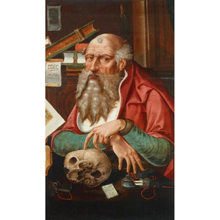 Circle of Marinus Van Reymerswaele - Saint Jerome in his Study.webp