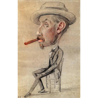 Claude Monet - Caricature of a Man with a Big Cigar.webp