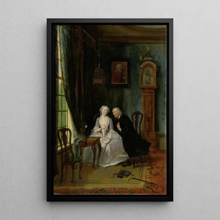Cornelis Troost - Unseemly Love perhaps a scene of the Widower Joost with Lucia 2nd scene from the play De wanhebbelijke liefde by CJ van der Lijn.webp