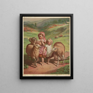 Crosby - Two children among 2 sheep and 1 ram.webp